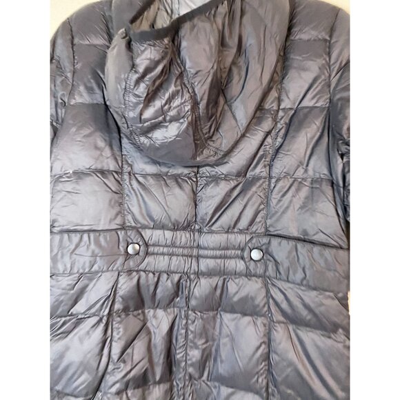 Michael Kors Packable Down Fill Puffer Jacket Coat Women Size Small Black Hooded - Picture 7 of 16